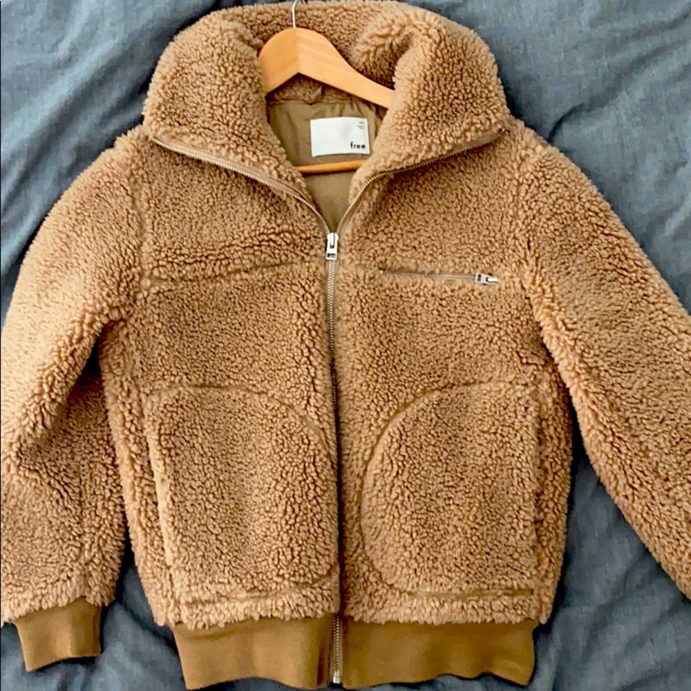 Wilfred Free Zip-Up Teddy Jacket